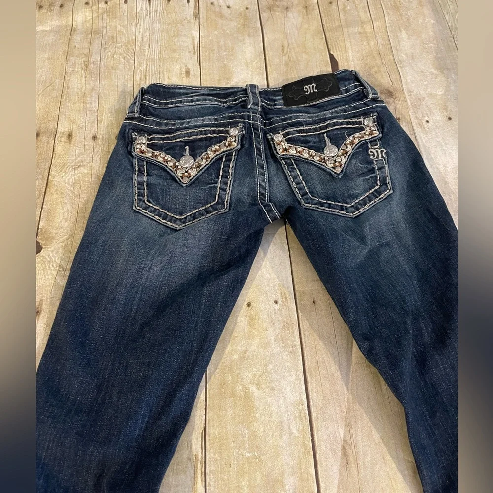 Miss Me Women's Boot Cut Jeans - Indigo 25 - Picture 2 of 16